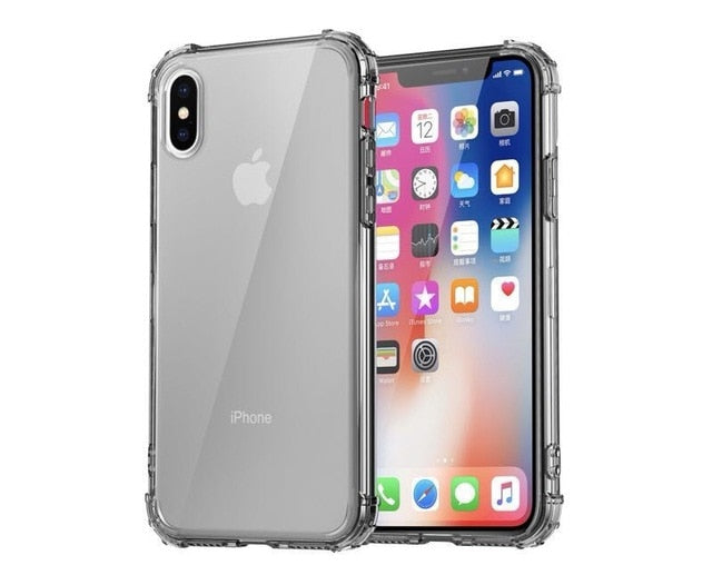 Fashion Shockproof Bumper Transparent Silicone Phone Case For iPhone 11 X XS XR XS Max 8 7 6 6S Plus Clear protection Back Cover