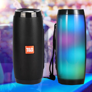 Portable Speaker Bluetooth Column Wireless Bluetooth Speaker Powerful High BoomBox Outdoor Bass HIFI TF FM Radio with LED Light