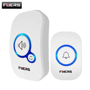Fuers Wireless Doorbell Welcome bell Home Chime Door bell Alarm 32 Songs Smart Doorbell EU Plug doorbell ring Waterproof Button