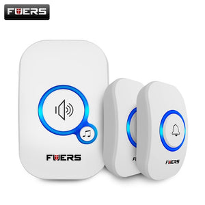 Fuers Wireless Doorbell Welcome bell Home Chime Door bell Alarm 32 Songs Smart Doorbell EU Plug doorbell ring Waterproof Button