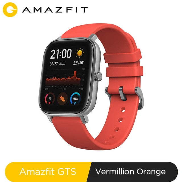 Global Version NEW Amazfit GTS Smart Watch 5ATM Waterproof Swimming Smartwatch 14Days Battery Music Control for Xiaomi IOS Phone