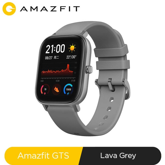 Global Version NEW Amazfit GTS Smart Watch 5ATM Waterproof Swimming Smartwatch 14Days Battery Music Control for Xiaomi IOS Phone