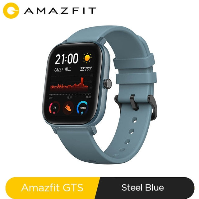 Global Version NEW Amazfit GTS Smart Watch 5ATM Waterproof Swimming Smartwatch 14Days Battery Music Control for Xiaomi IOS Phone