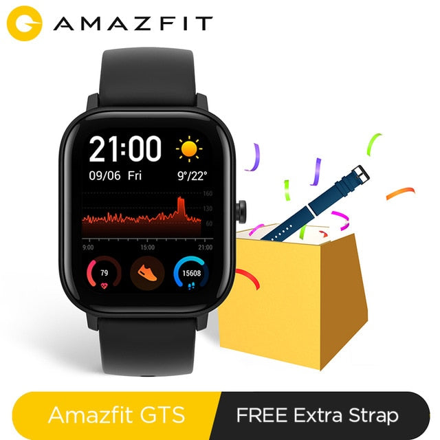 Global Version NEW Amazfit GTS Smart Watch 5ATM Waterproof Swimming Smartwatch 14Days Battery Music Control for Xiaomi IOS Phone