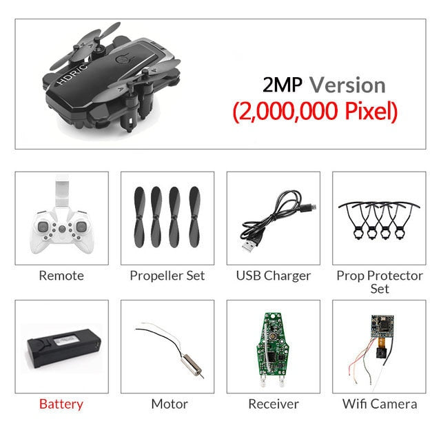 Foldable Mini Drone With RC Quadrocopter With Camera HD Quad-Counter With High Hold RC Helicopter VS E61 HS210 LF606 S9HW E016H