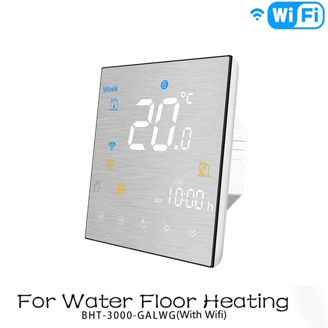 WiFi Smart Thermostat Temperature Controller for Water/Electric floor Heating Water/Gas Boiler Works with Alexa Google Home