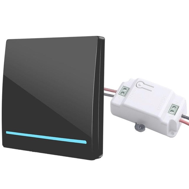 SMATRUL 1/2/3 gang 433Mhz smart push Wireless Switch Light RF Remote Control 110V 220V Receiver Wall Panel button Ceiling Lamp