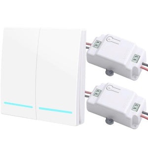 SMATRUL 1/2/3 gang 433Mhz smart push Wireless Switch Light RF Remote Control 110V 220V Receiver Wall Panel button Ceiling Lamp