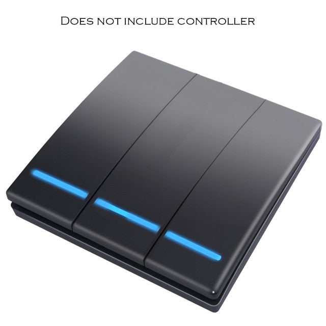 SMATRUL 1/2/3 gang 433Mhz smart push Wireless Switch Light RF Remote Control 110V 220V Receiver Wall Panel button Ceiling Lamp