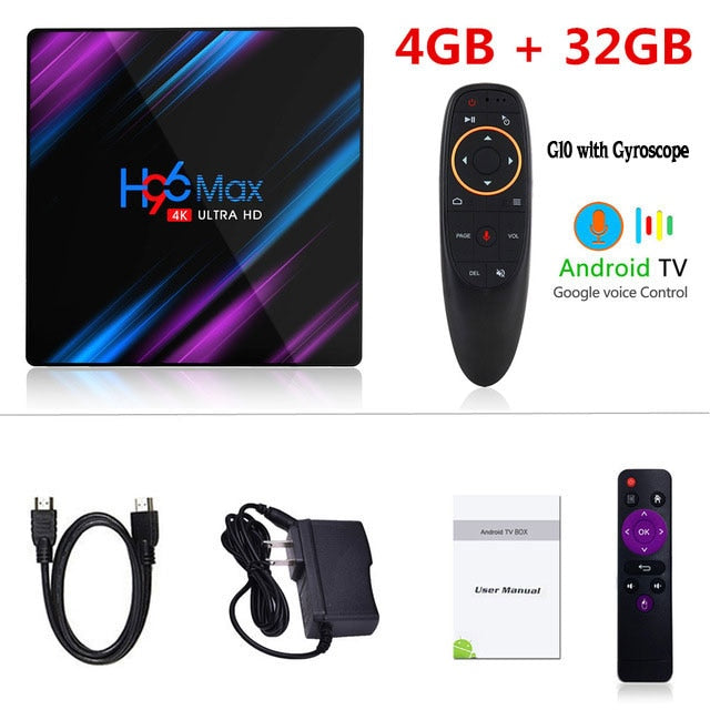 Android 9.0 TV Box H96 Max Rockchip RK3318 4K Smart TV Box 2.4G&5G Wifi BT4.0 H96Max 4GB 64GB Media Player Android Set Top Box