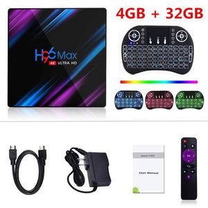 Android 9.0 TV Box H96 Max Rockchip RK3318 4K Smart TV Box 2.4G&5G Wifi BT4.0 H96Max 4GB 64GB Media Player Android Set Top Box