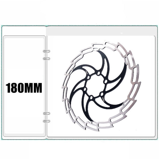 VXM Super-light 160mm/180mm DH MTB Road Bike Brake Rotors 180mm Down Hill Bicycle Brake Six Nail Disc Cycling Pads Bicycle Parts