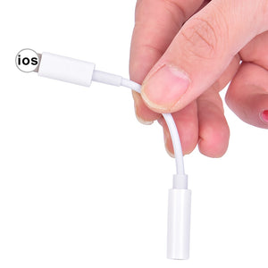 1pc 3.5mm Aux Audio Adapter for iPhone Audio Adapter 3.5 Jack Headphone Earphone Adapter free shipping