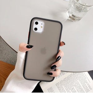 Mint Hybrid Simple Matte Bumper Phone Case for Iphone 11 Case Pro Max Xr Xs 6s 8 7 Plus Shockproof Soft Tpu Silicone Clear Cover