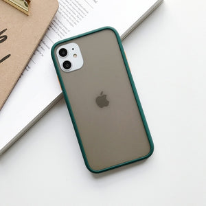 Mint Hybrid Simple Matte Bumper Phone Case for Iphone 11 Case Pro Max Xr Xs 6s 8 7 Plus Shockproof Soft Tpu Silicone Clear Cover