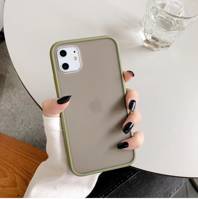 Mint Hybrid Simple Matte Bumper Phone Case for Iphone 11 Case Pro Max Xr Xs 6s 8 7 Plus Shockproof Soft Tpu Silicone Clear Cover