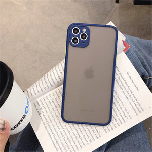 Mint Hybrid Simple Matte Bumper Phone Case for Iphone 11 Case Pro Max Xr Xs 6s 8 7 Plus Shockproof Soft Tpu Silicone Clear Cover