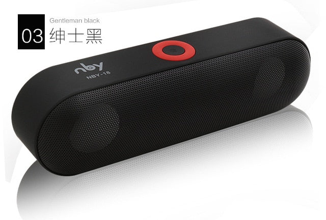 New NBY-18 Mini Bluetooth Speaker Portable Wireless Speaker Sound System 3D Stereo Music Surround Support Bluetooth,TF AUX USB