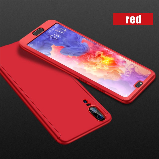 Luxury 360 Full Cover Glass Case For Huawei P30 P20 Mate20 Lite P Smart Y7 Y6 PRO Y9 2019 Nova 3 3i 3E P10 P9 Protective Cover