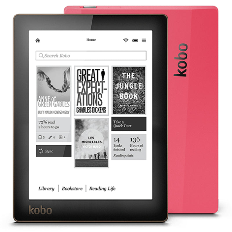 E-book Kobo Aura ebook N514 reader e-ink 6 inch resolution 1024x758 Built-in Front Light e Book Reader WiFi 4GB Memory