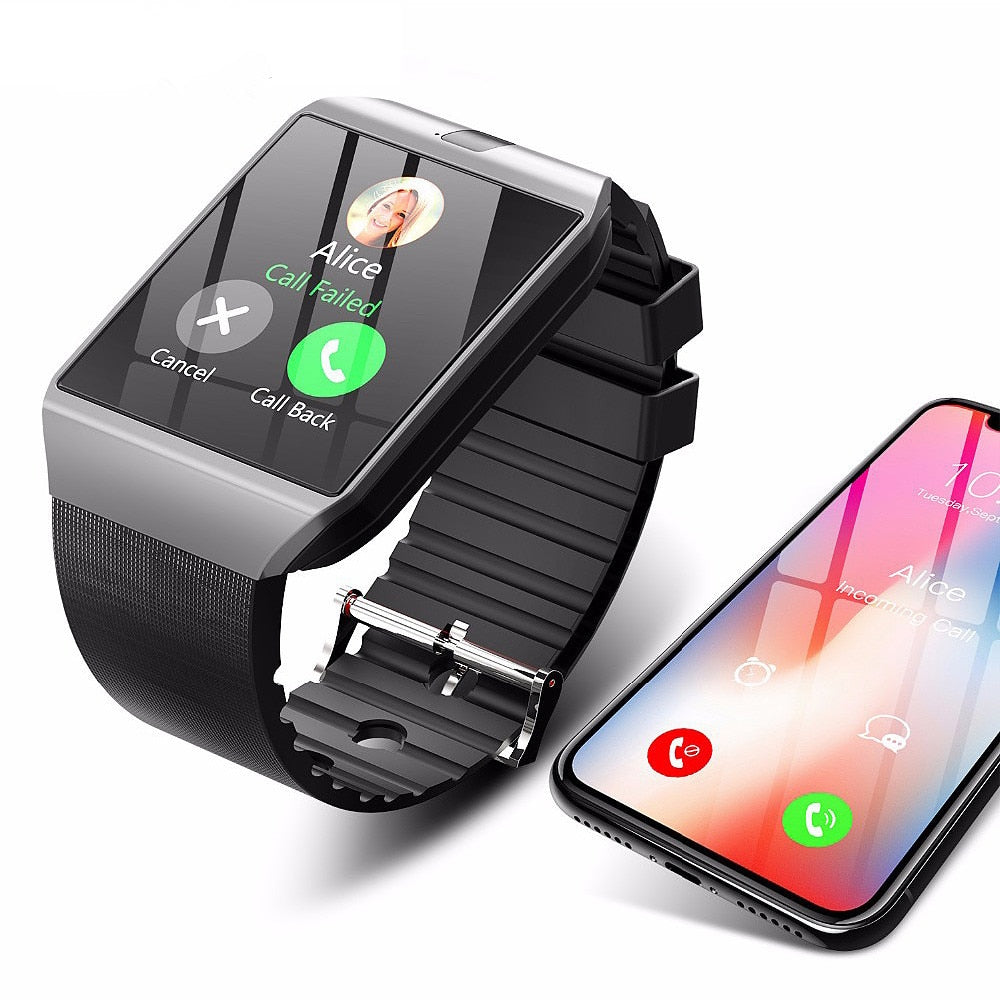 2020 New Bluetooth Smart Watch DZ09 Support SIM TF Card Camera Phone Call Watch Smart For Android IOS Huawei Xiaomi Watch Phone