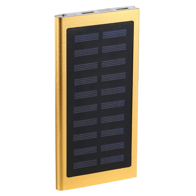 Solar Power Bank 30000mah External Battery 2 USB LED Portable Powerbank Mobile Phone Solar Charger for Xiaomi Iphone Huawie