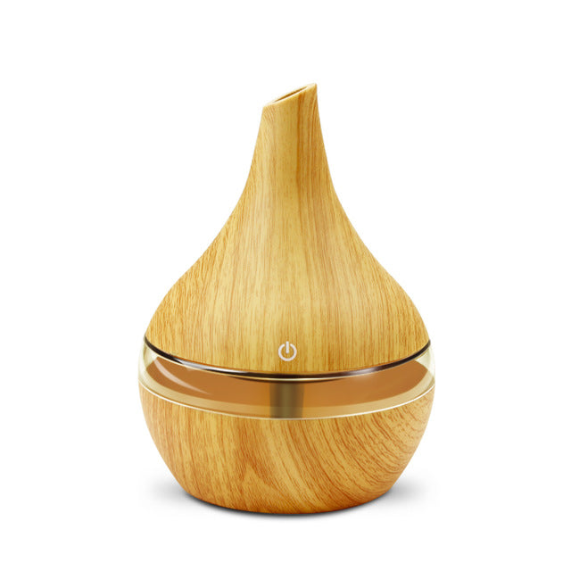 Diffuseur d'air à arôme électrique USB, en bois, humidificateur d'air, ultrasons en bois, huile essentielle, aromathérapie, Cool, dispositif de brouillard pour la maison, 300ML