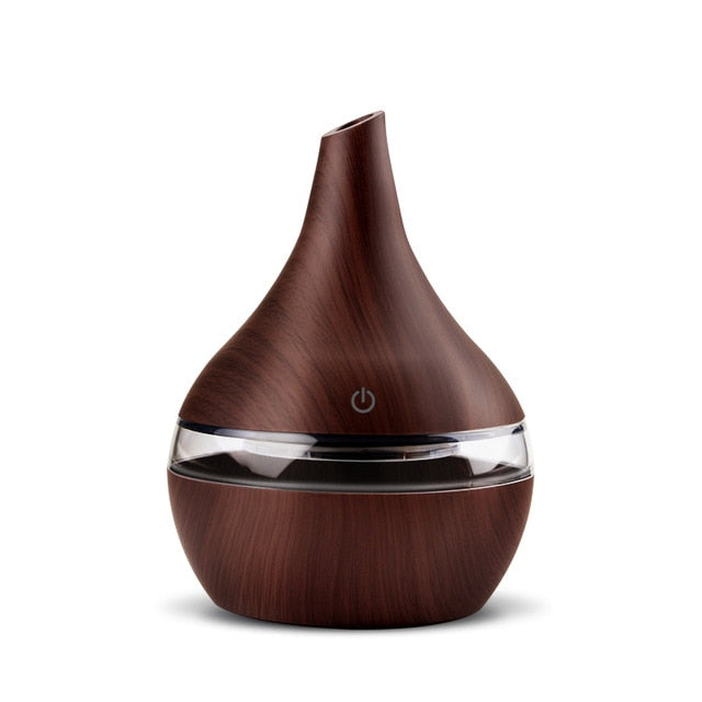 Diffuseur d'air à arôme électrique USB, en bois, humidificateur d'air, ultrasons en bois, huile essentielle, aromathérapie, Cool, dispositif de brouillard pour la maison, 300ML