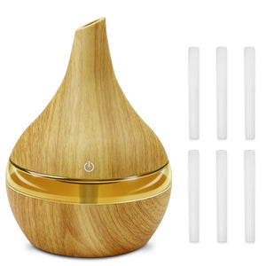 Diffuseur d'air à arôme électrique USB, en bois, humidificateur d'air, ultrasons en bois, huile essentielle, aromathérapie, Cool, dispositif de brouillard pour la maison, 300ML