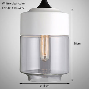 Nordic Modern loft hanging Glass Pendant Lamp Fixtures E27 E26 LED Pendant lights for Kitchen Restaurant Bar living room bedroom