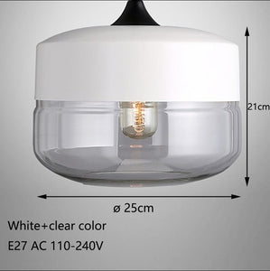 Nordic Modern loft hanging Glass Pendant Lamp Fixtures E27 E26 LED Pendant lights for Kitchen Restaurant Bar living room bedroom