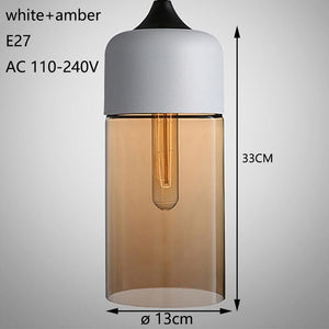 Nordic Modern loft hanging Glass Pendant Lamp Fixtures E27 E26 LED Pendant lights for Kitchen Restaurant Bar living room bedroom