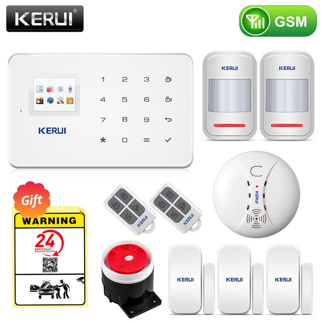 KERUI Wireless Home WIFI GSM Security Alarm System Kit APP Control With Auto Dial Motion Detector Sensor Burglar Alarm System