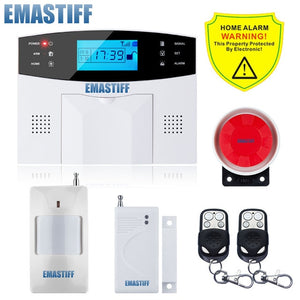IOS Android APP Wired Wireless Home Security LCD PSTN WIFI GSM Alarm System Intercom Remote Control Autodial Siren Sensor Kit