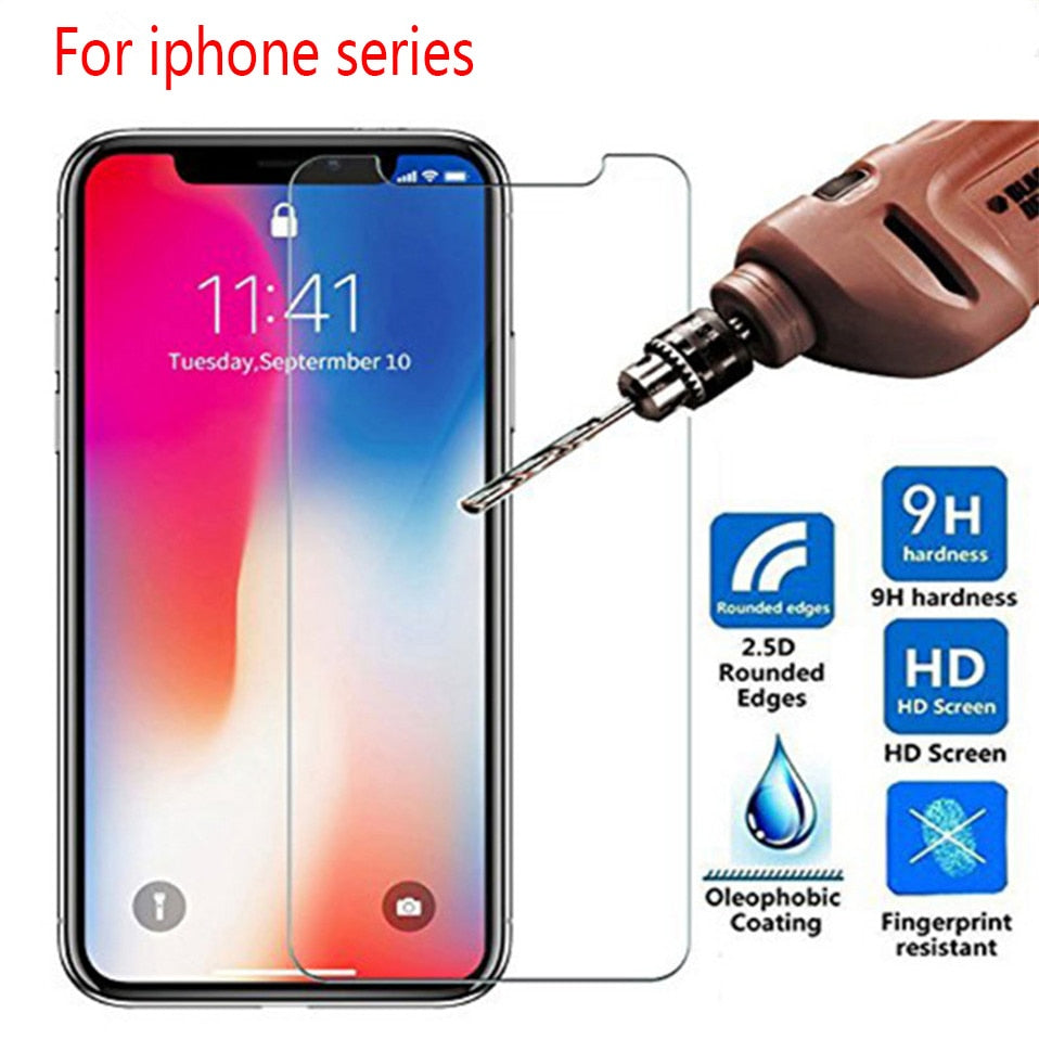 9H HD Tempered Glass For iphone X XS 11 Pro Max XR 7 8 Screen Protector 5s protective Glass on iphone 7 8 6s Plus X 11 Pro glass