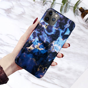 Moskado Phone Case For iPhone 6 6s 7 8 Plus Luxury Glossy Granite Stone Marble Texture Cover For iPhone 11 Pro X XS Max XR Shell