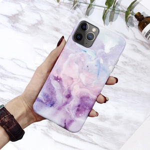 Moskado Phone Case For iPhone 6 6s 7 8 Plus Luxury Glossy Granite Stone Marble Texture Cover For iPhone 11 Pro X XS Max XR Shell