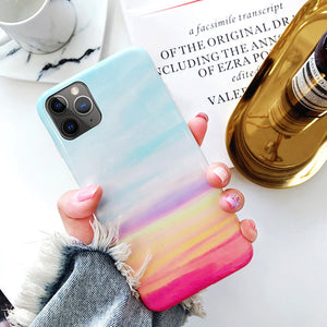 Moskado Phone Case For iPhone 6 6s 7 8 Plus Luxury Glossy Granite Stone Marble Texture Cover For iPhone 11 Pro X XS Max XR Shell