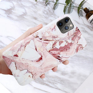 Moskado Phone Case For iPhone 6 6s 7 8 Plus Luxury Glossy Granite Stone Marble Texture Cover For iPhone 11 Pro X XS Max XR Shell