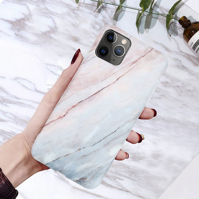 Moskado Phone Case For iPhone 6 6s 7 8 Plus Luxury Glossy Granite Stone Marble Texture Cover For iPhone 11 Pro X XS Max XR Shell