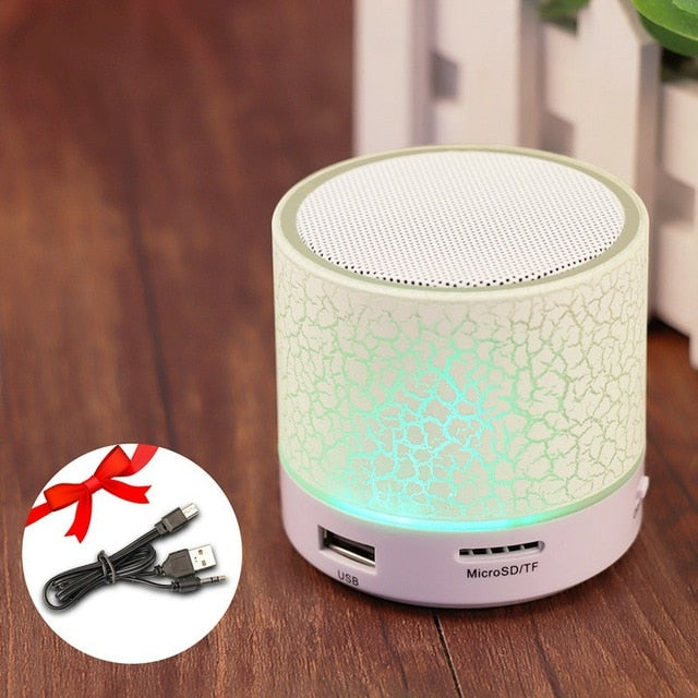 GETIHU Bluetooth Speaker Led Portable Mini Wireless Speaker Player USB Radio Fm Mp3 Music Sound Colum for PC Mobile phone