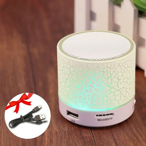 GETIHU Bluetooth Speaker Led Portable Mini Wireless Speaker Player USB Radio Fm Mp3 Music Sound Colum for PC Mobile phone