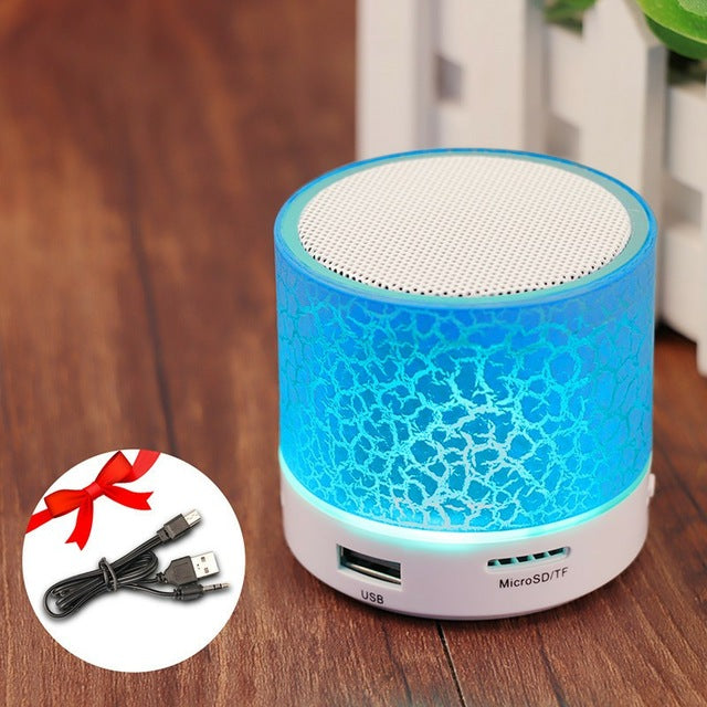 GETIHU Bluetooth Speaker Led Portable Mini Wireless Speaker Player USB Radio Fm Mp3 Music Sound Colum for PC Mobile phone