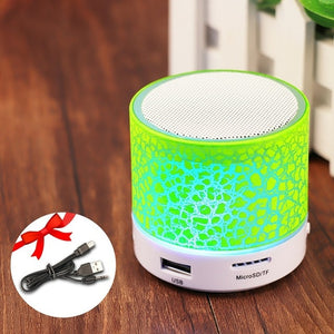 GETIHU Bluetooth Speaker Led Portable Mini Wireless Speaker Player USB Radio Fm Mp3 Music Sound Colum for PC Mobile phone