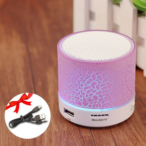 GETIHU Bluetooth Speaker Led Portable Mini Wireless Speaker Player USB Radio Fm Mp3 Music Sound Colum for PC Mobile phone