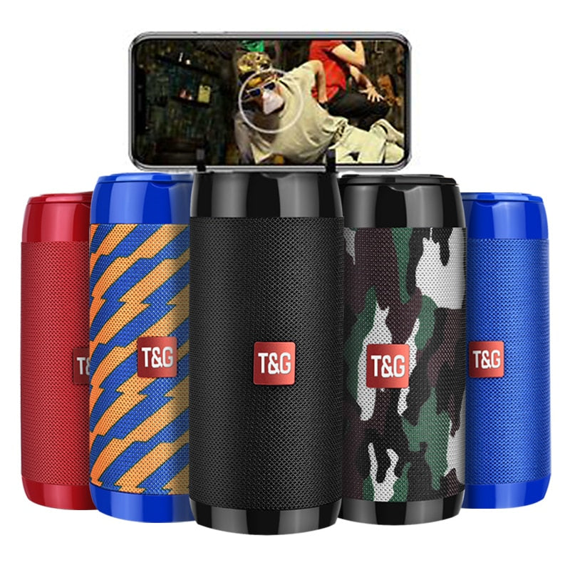 TG113C Column Portable Bluetooth Mini Speaker with FM Radio Subwoofer Wireless Loundpeakers &Phone Holder 9 Colors