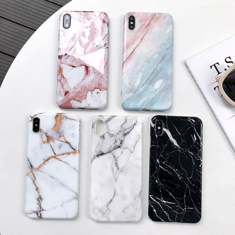 Marbre X étuis pour iphone X XS Max étui souple coque arrière en TPU pour iphone XS XR iphone 8 7 6 6S Plus housse de téléphone