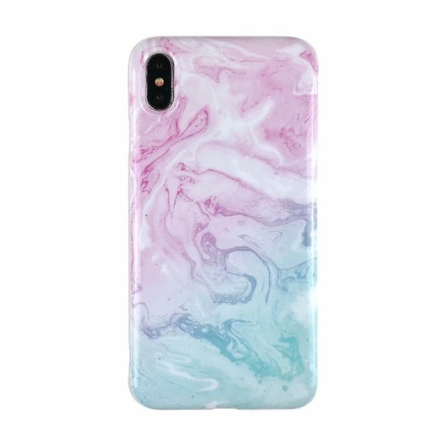 Marbre X étuis pour iphone X XS Max étui souple coque arrière en TPU pour iphone XS XR iphone 8 7 6 6S Plus housse de téléphone