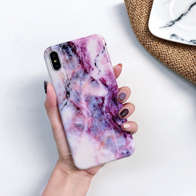 Marbre X étuis pour iphone X XS Max étui souple coque arrière en TPU pour iphone XS XR iphone 8 7 6 6S Plus housse de téléphone