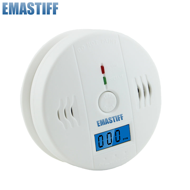 free shipping!LCD CO Sensor Work alone Built-in 85dB siren sound Independent Carbon Monoxide Poisoning Warning Alarm Detector
